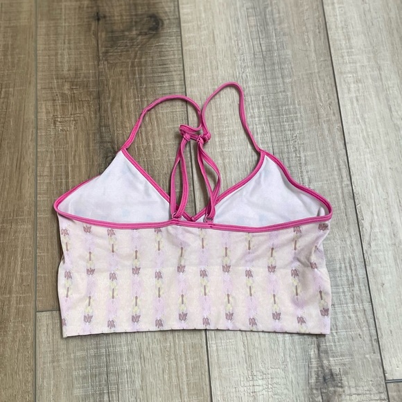 Anthropologie Jenny Seamless Bralette in Pink sz XS/S | Razorback Knit Bra - Picture 3 of 4